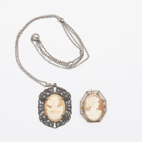 Group 2 14k Gold & Sterling Cameos