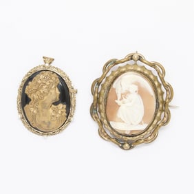Group 2 Cameo Brooches