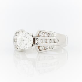 14k White Gold & Diamond Ring