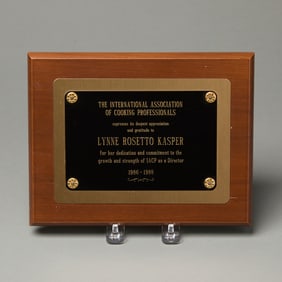 IACP Appreciation Award Plaque 1988