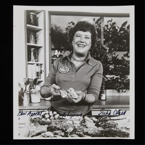 Julia Child Autographed B&W Photograph