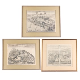 3 18th c. Bird's Eye Etchings