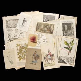 Group Antique Etchings - Botanicals, Cooking, Etc.