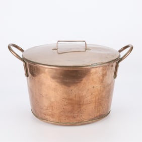 Large Vintage 18" French Copper Jam Pot