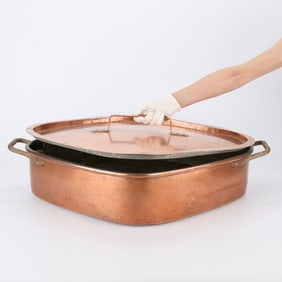 Large Vintage French Copper Turbot Kettle