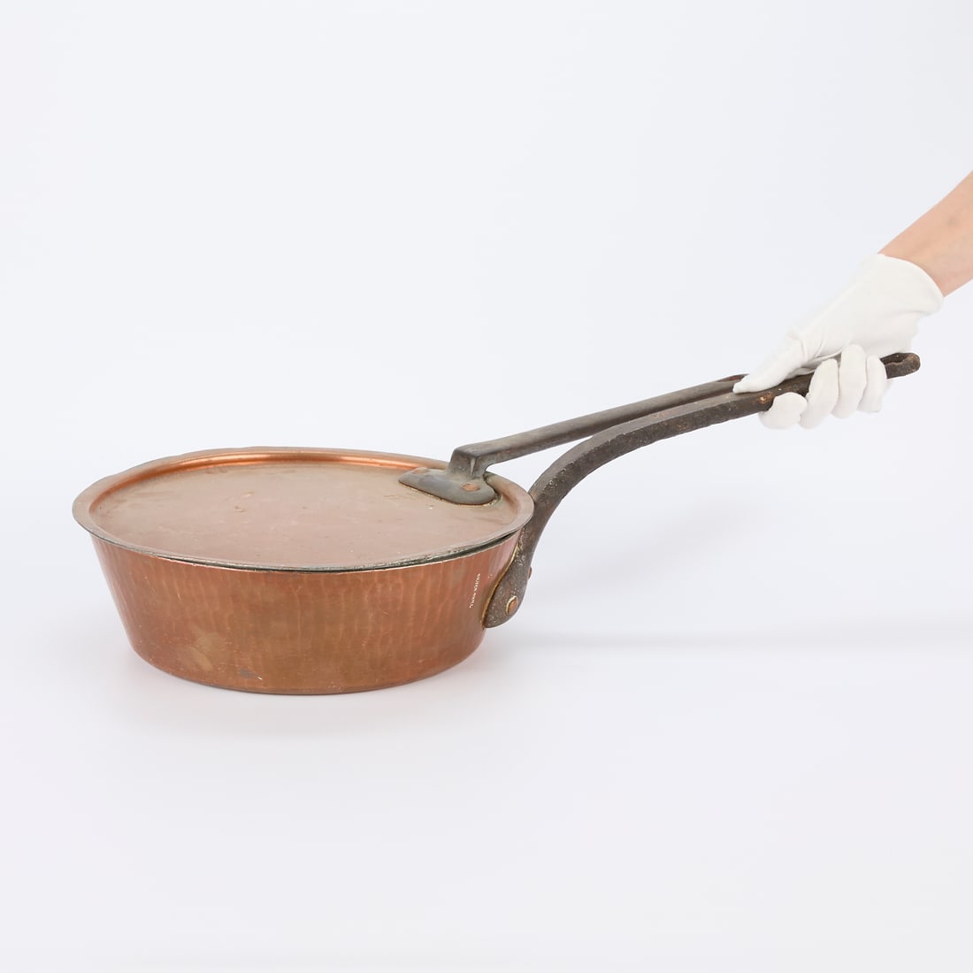 Vignol & H. Pommier 12" Splayed Copper Pot w/ Lid (1 of 9)