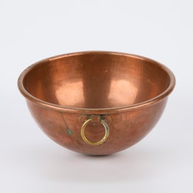Early 20th c. Vintage French Copper Mixing Bowl