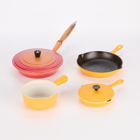 4 Cousances Le Creuset Enameled Cast Iron Pans