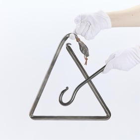 Vintage C.W. Young Iron Triangle Dinner Bell