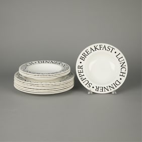 Set 11 John Tams Ceramic Meal Time Plates & Bowls
