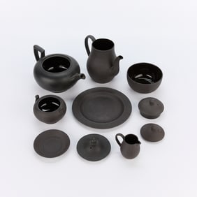 10 Pcs Wedgwood Basalt Pottery Drinkware Vessels