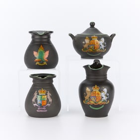 4 Wedgwood Pottery Kenlock Basalt Vessels