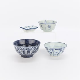 4 Blue & White Chinese Ceramics