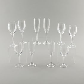 Group of 13 Wine Glasses & Stemware