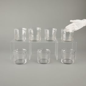 Group of 7 Antique Glass Wine Rinsers