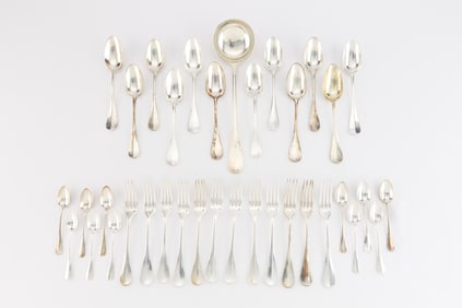 36 Pcs French .950 Silver Flatware 75.145 ozt