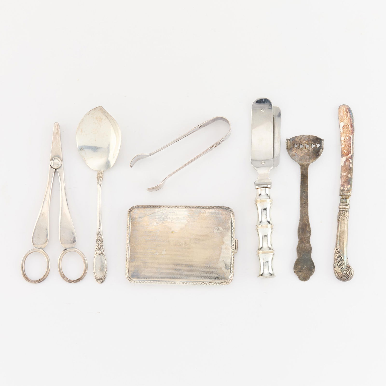 Group 7 Pcs Silver, Plate, & Other Items 428.1 g (1 of 1)