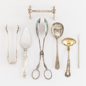 Group 7 Sterling & Silver Plate Utensils 376.4 g