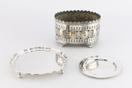 Group 3 Pcs Silver Plate 1,455.0 g