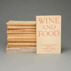 28 Vols. of Andre Simon "Wine and Food"