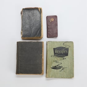 Group of 4 Vintage Handwritten Recipe Books