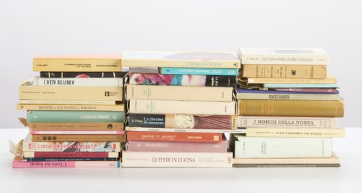 Group of Italian-Language Cookbooks