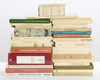 Group of Italian-Language Cookbooks