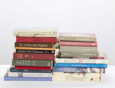 Group of Italian Cuisine Cookbooks