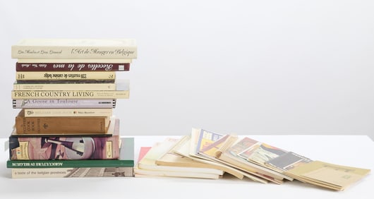 Group of French and Belgian Cookbooks & Literature