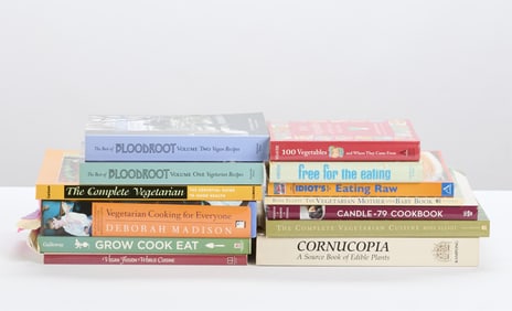 Group of Vegan & Vegetarian Cookbooks