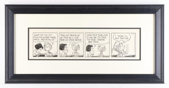 Charles Schulz Original Four-Panel Comic 1985
