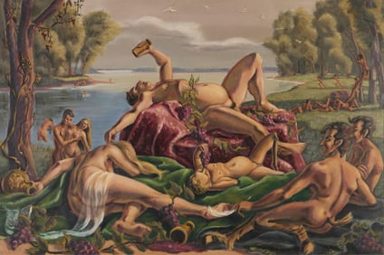 Clement Haupers Dionysus Oil Painting
