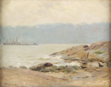 Nicholas Brewer Oil on Canvas Seascape Painting