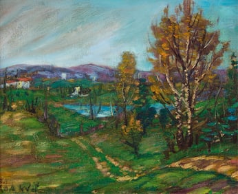 Ada Wolfe "Old Road" Painting 1940