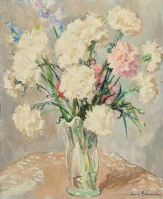 Francis Greenman Still Life of Flowers Painting