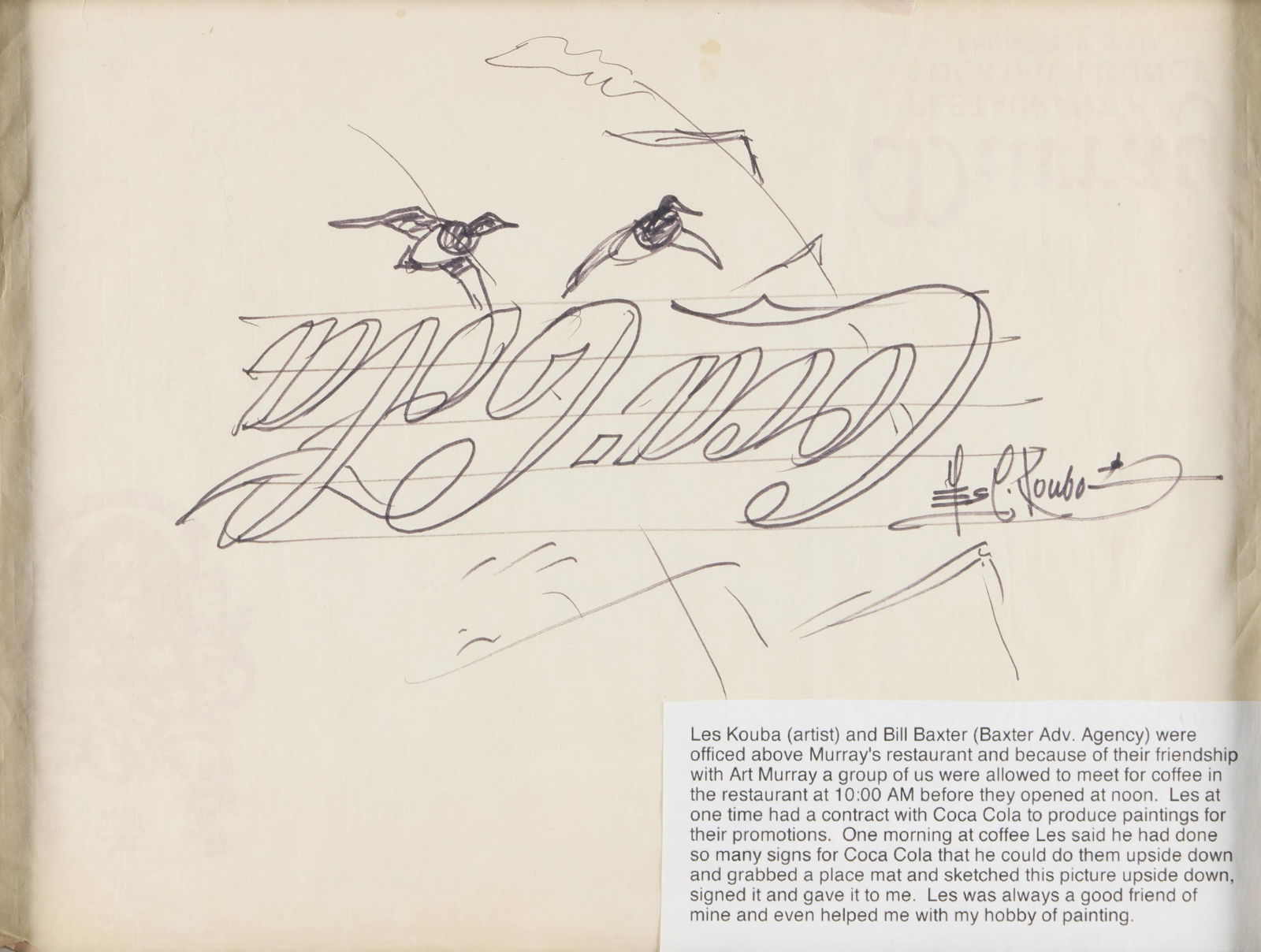 Les Kouba Coca-Cola w/ Ducks Sketch (1 of 5)