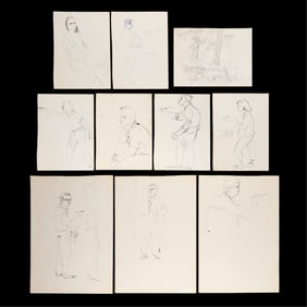 10 Birney Quick Figural & Landscape Sketches