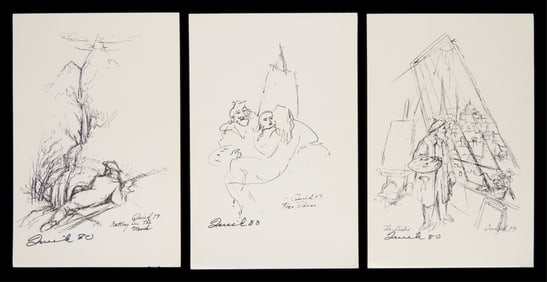 3 Birney Quick Lithographs 1980