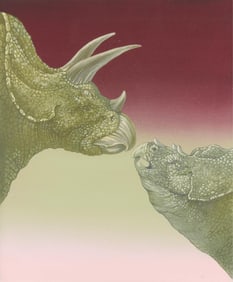 Jack Barkla "2 Triceratops" Painting
