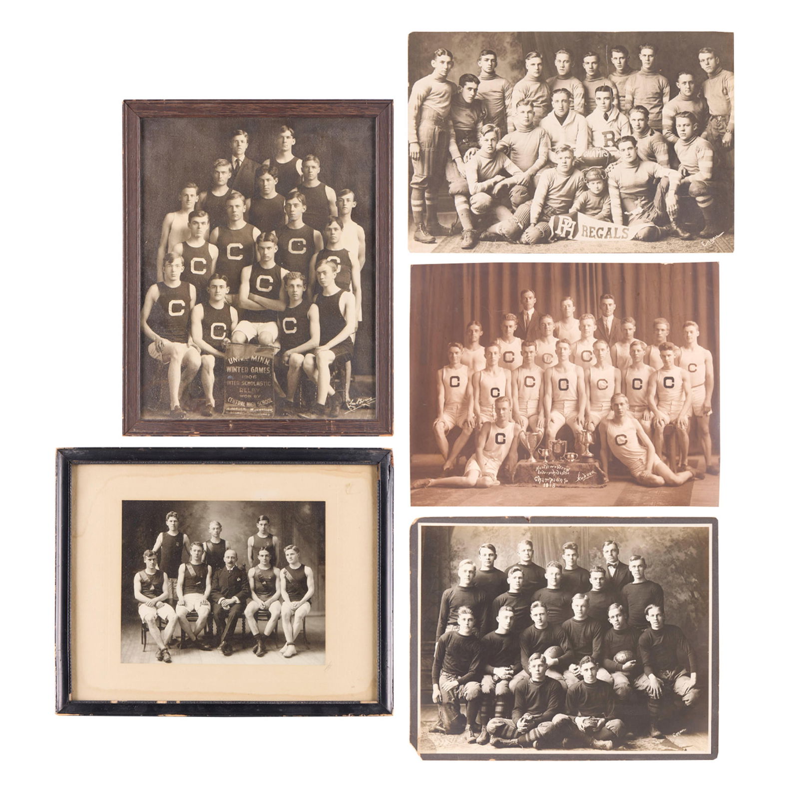 5 Antique Minnesota Youth Sport Photographs (1 of 12)