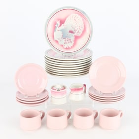 25 Pcs Vintage 620 Club Restaurant China Dishes