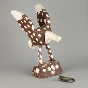 Homer Green Eagle & Snake Folk Art Sculpture
