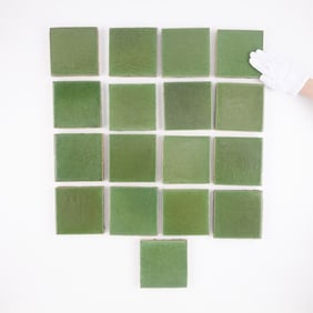 Grp 17 Green 6"x6" Grueby Tiles