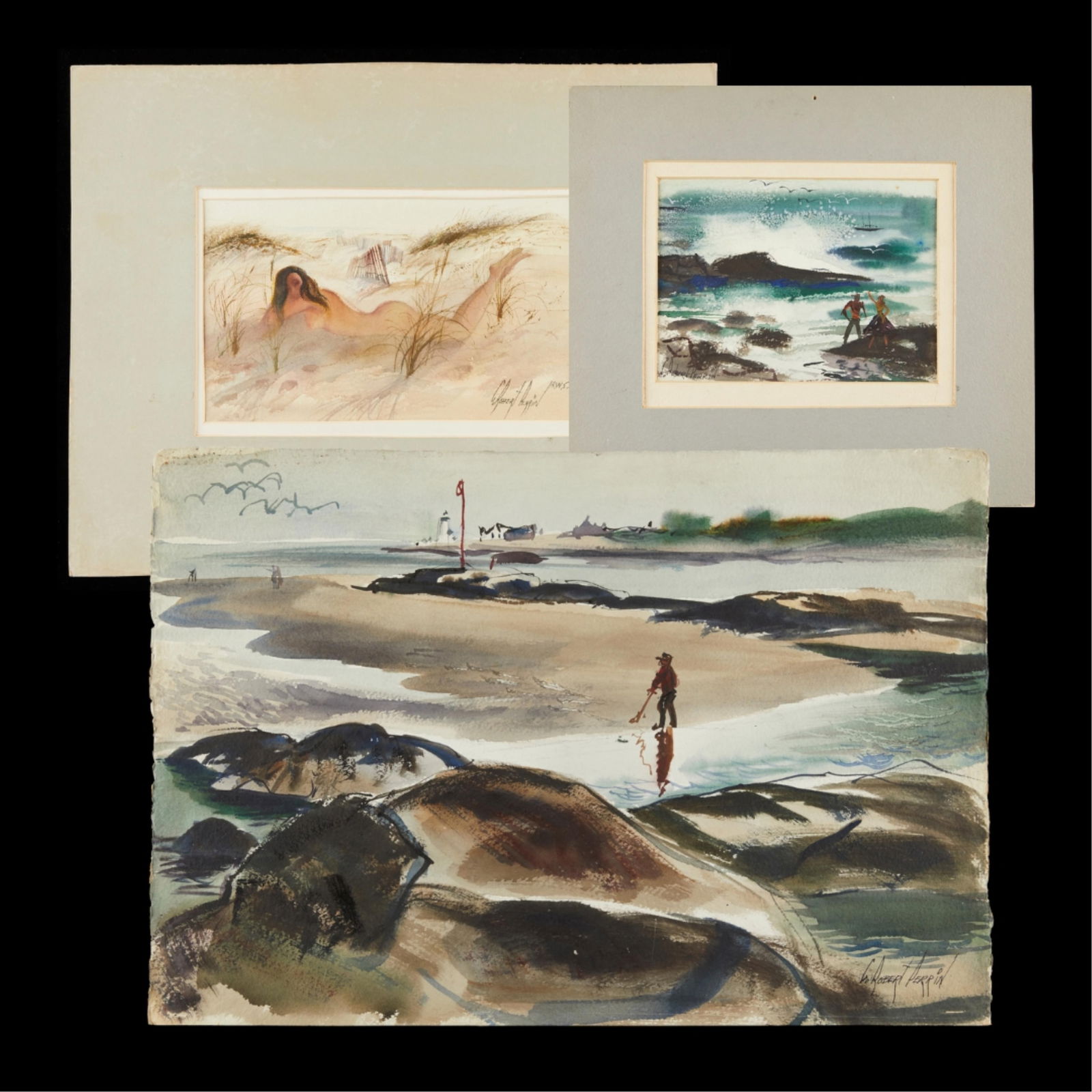 3 C. Robert Perrin Beach Paintings (1 of 13)
