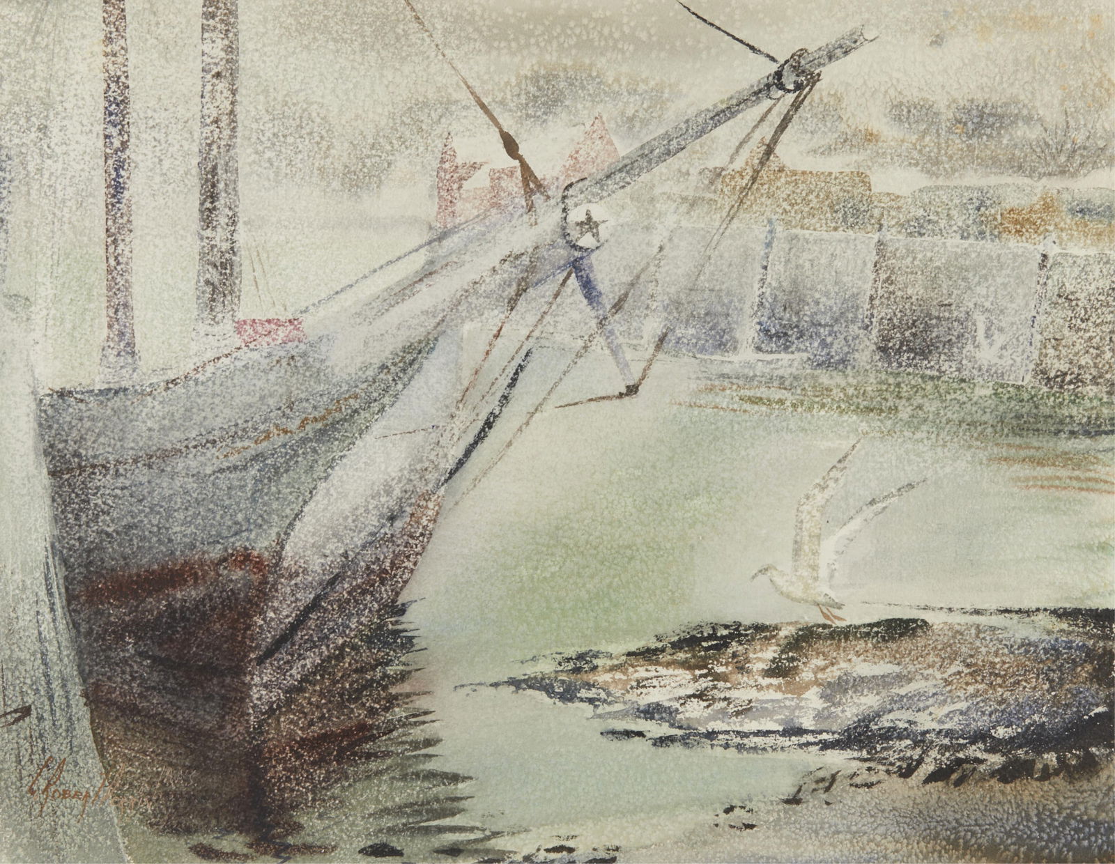 C. Robert Perrin Double-Sided Prow Painting (1 of 5)