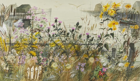 C. Robert Perrin Wildflower Field Painting