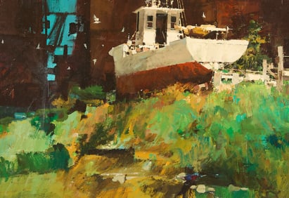 John Conrad Berkey Boat Painting