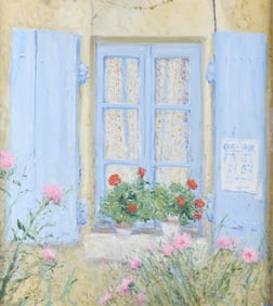 Duane Alt "Closed Window in Lyon" Painting 1994