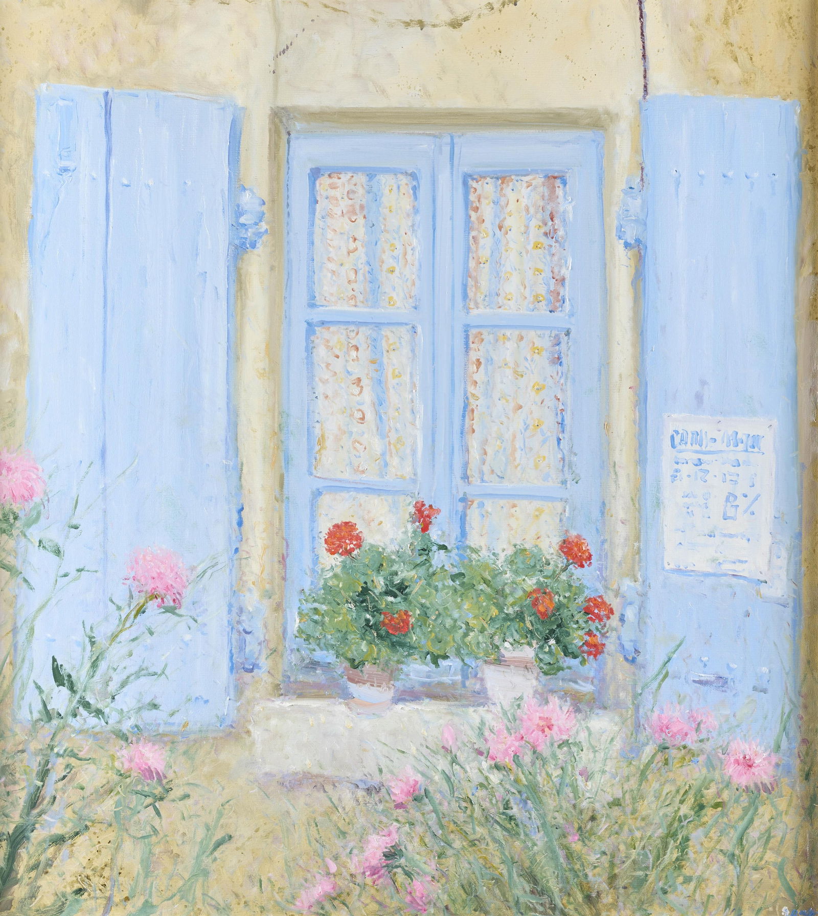 Duane Alt "Closed Window in Lyon" Painting 1994 (1 of 5)