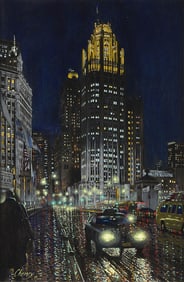 Michael Cheney "City Light Impression" Painting